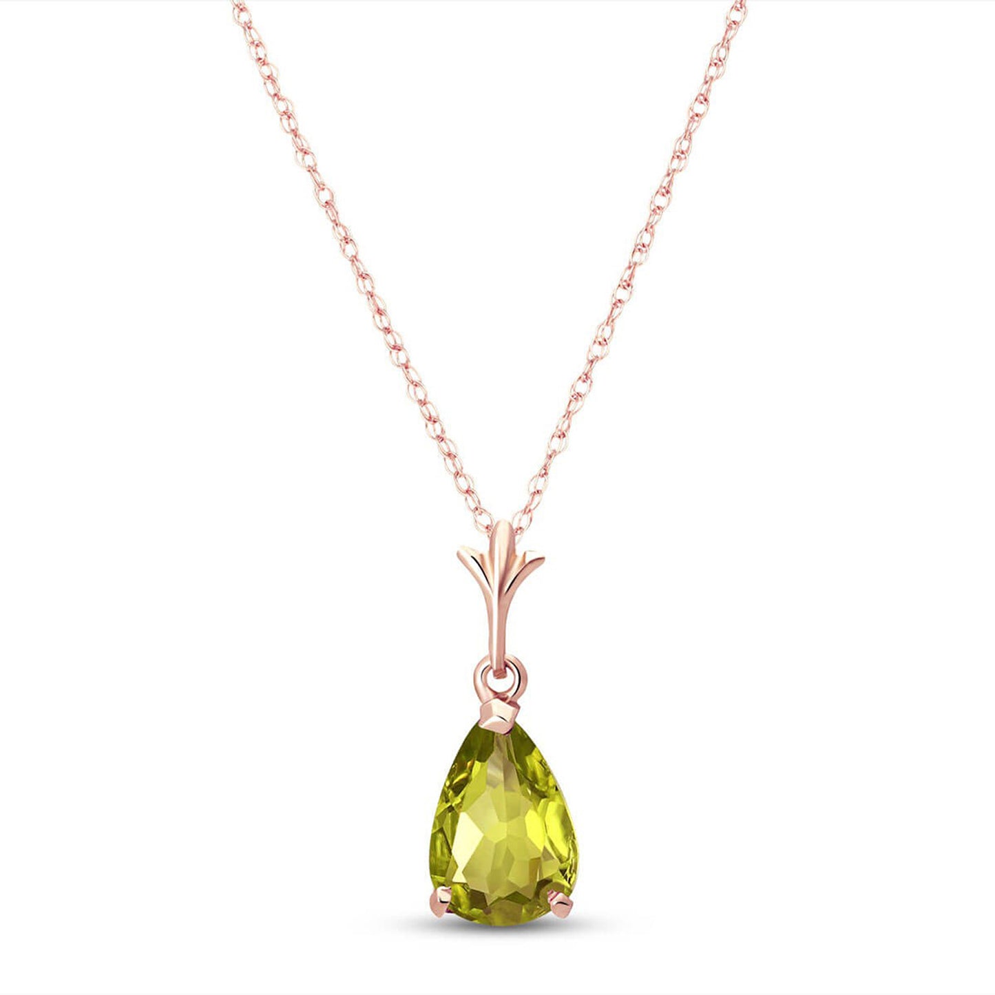 Gentle Droplet Peridot Necklace