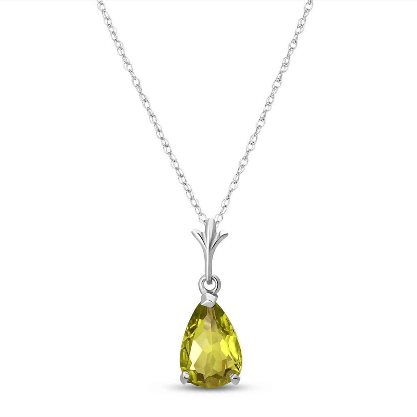 Gentle Droplet Peridot Necklace
