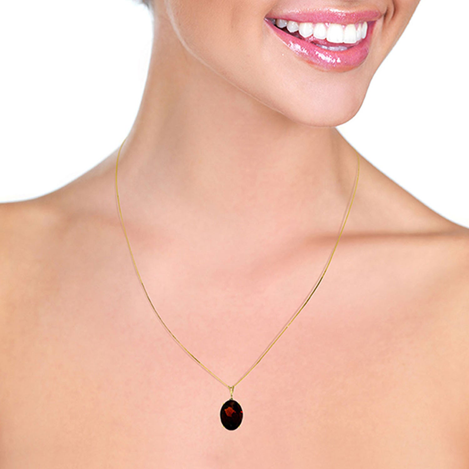 Graceful Glow Garnet Necklace