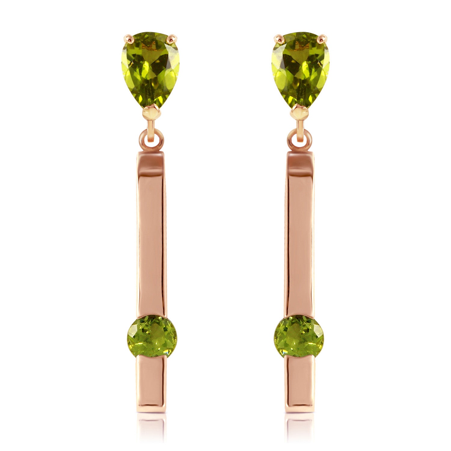 Sunset Glow Peridot Push Back Earrings