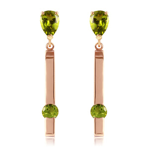 Sunset Glow Peridot Push Back Earrings