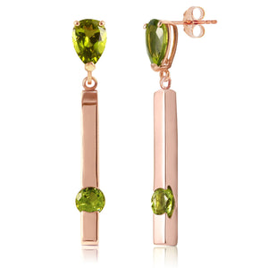 Sunset Glow Peridot Push Back Earrings