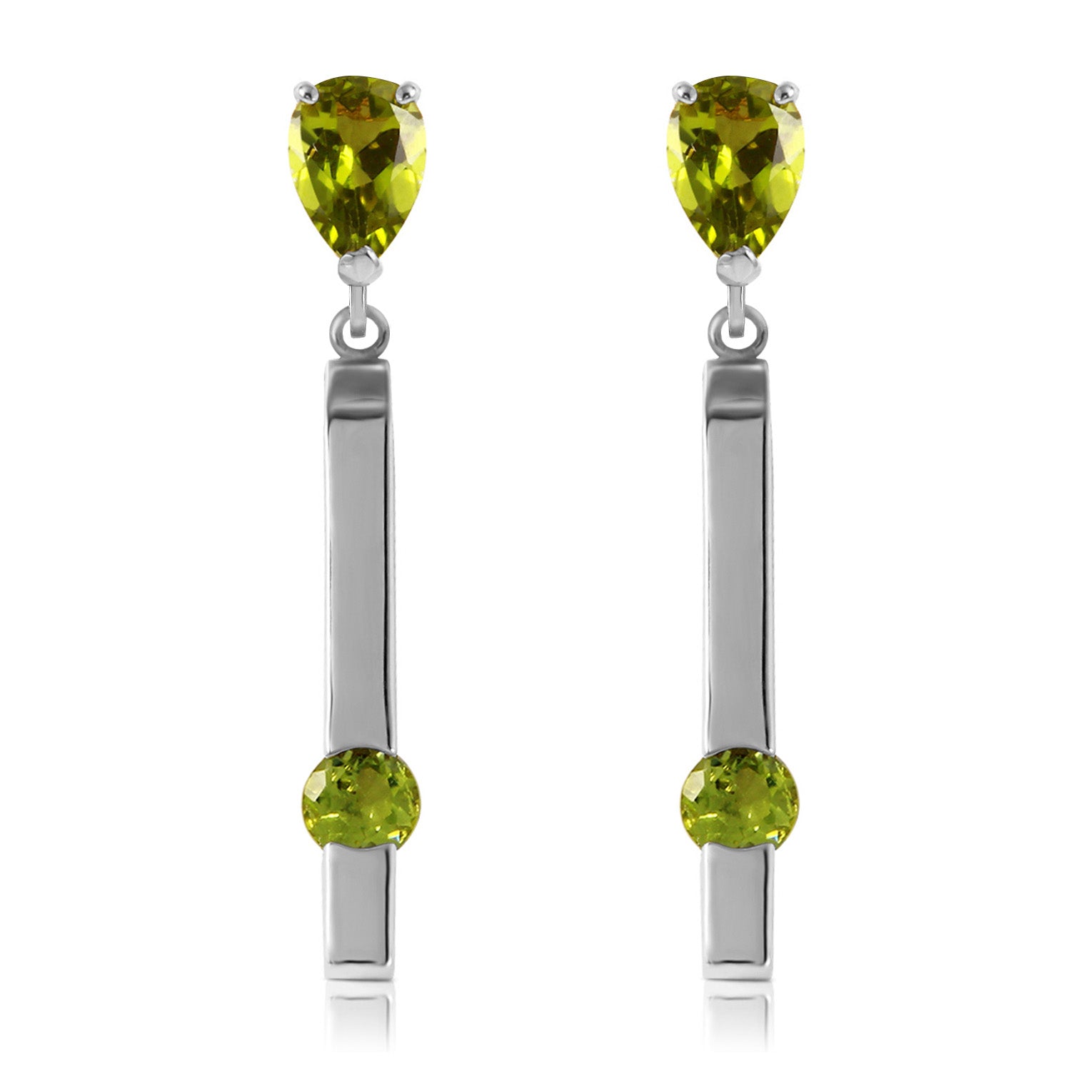 Sunset Glow Peridot Push Back Earrings