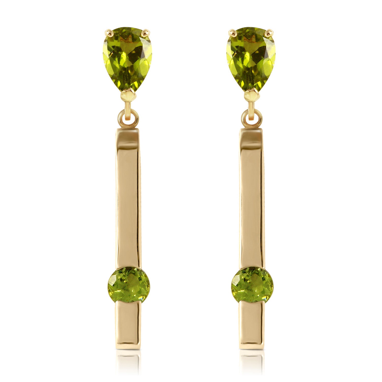Sunset Glow Peridot Push Back Earrings