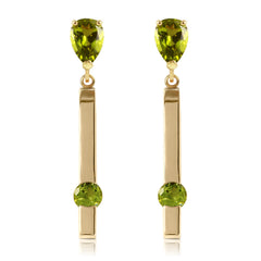 Sunset Glow Peridot Push Back Earrings