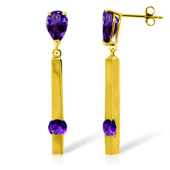 Sunset Glow Amethyst Push Back Earrings