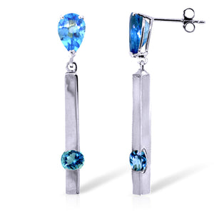 Sunset Glow Blue Topaz Push Back Earrings