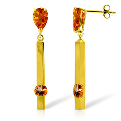 Sunset Glow Citrine Push Back Earrings