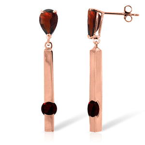 Sunset Glow Garnet Push Back Earrings