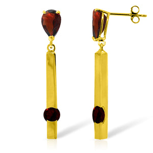 Sunset Glow Garnet Push Back Earrings