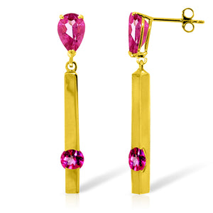 Sunset Glow Pink Topaz Push Back Earrings