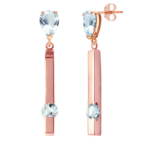Sunset Glow Aquamarine Push Back Earrings