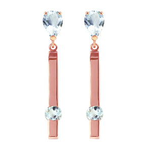 Sunset Glow Aquamarine Push Back Earrings