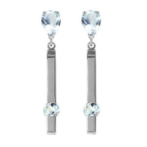 Sunset Glow Aquamarine Push Back Earrings