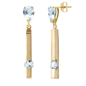 Sunset Glow Aquamarine Push Back Earrings