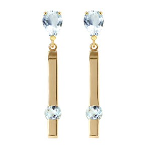 Sunset Glow Aquamarine Push Back Earrings