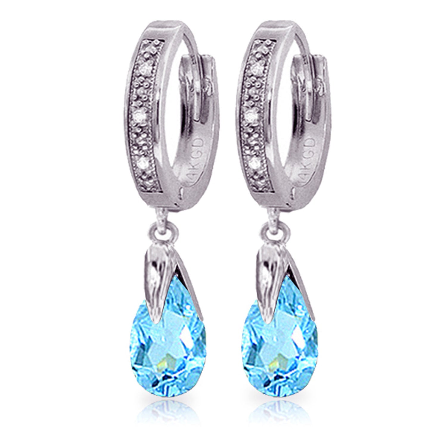 Moonlit Serenity Blue Topaz Earrings