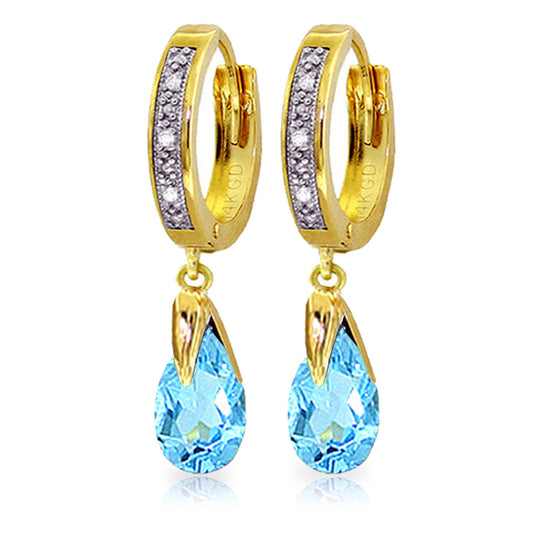 Moonlit Serenity Blue Topaz Earrings