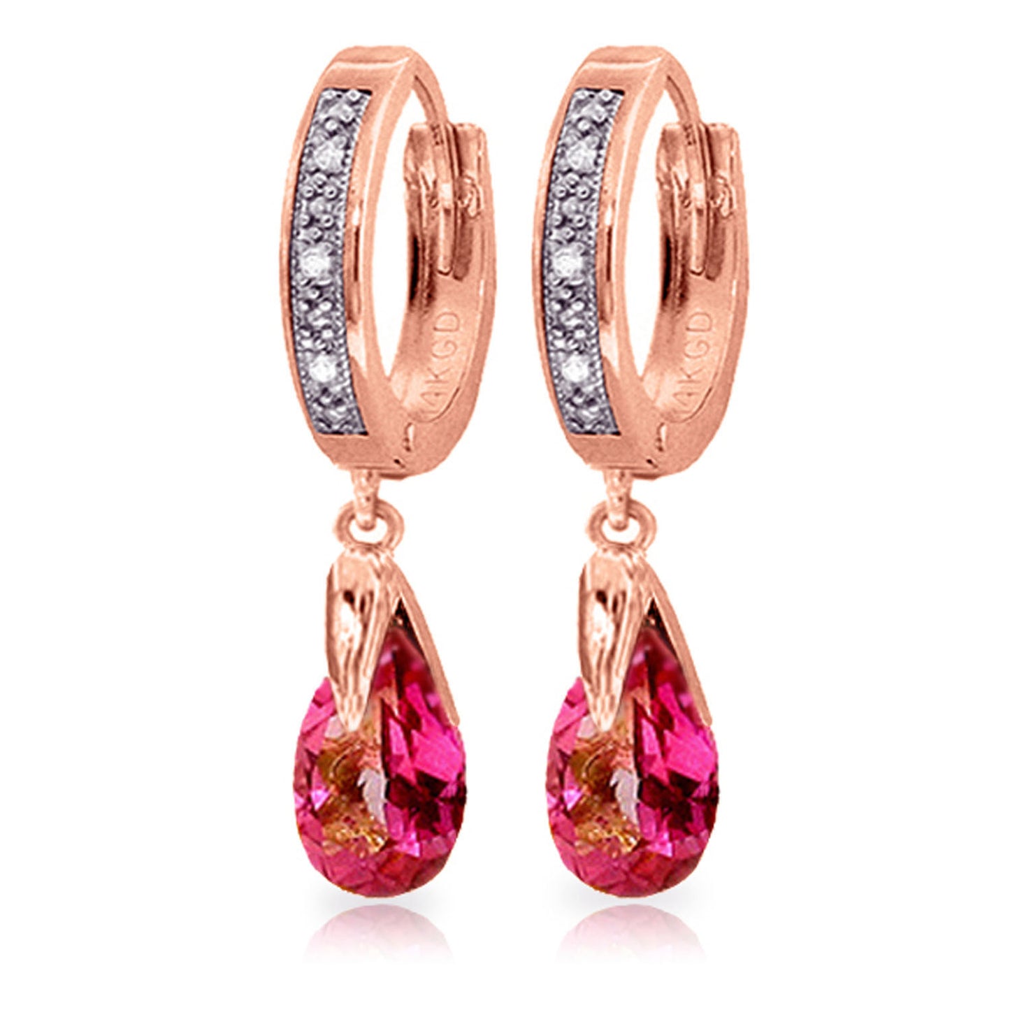 Moonlit Serenity Pink Topaz Earrings