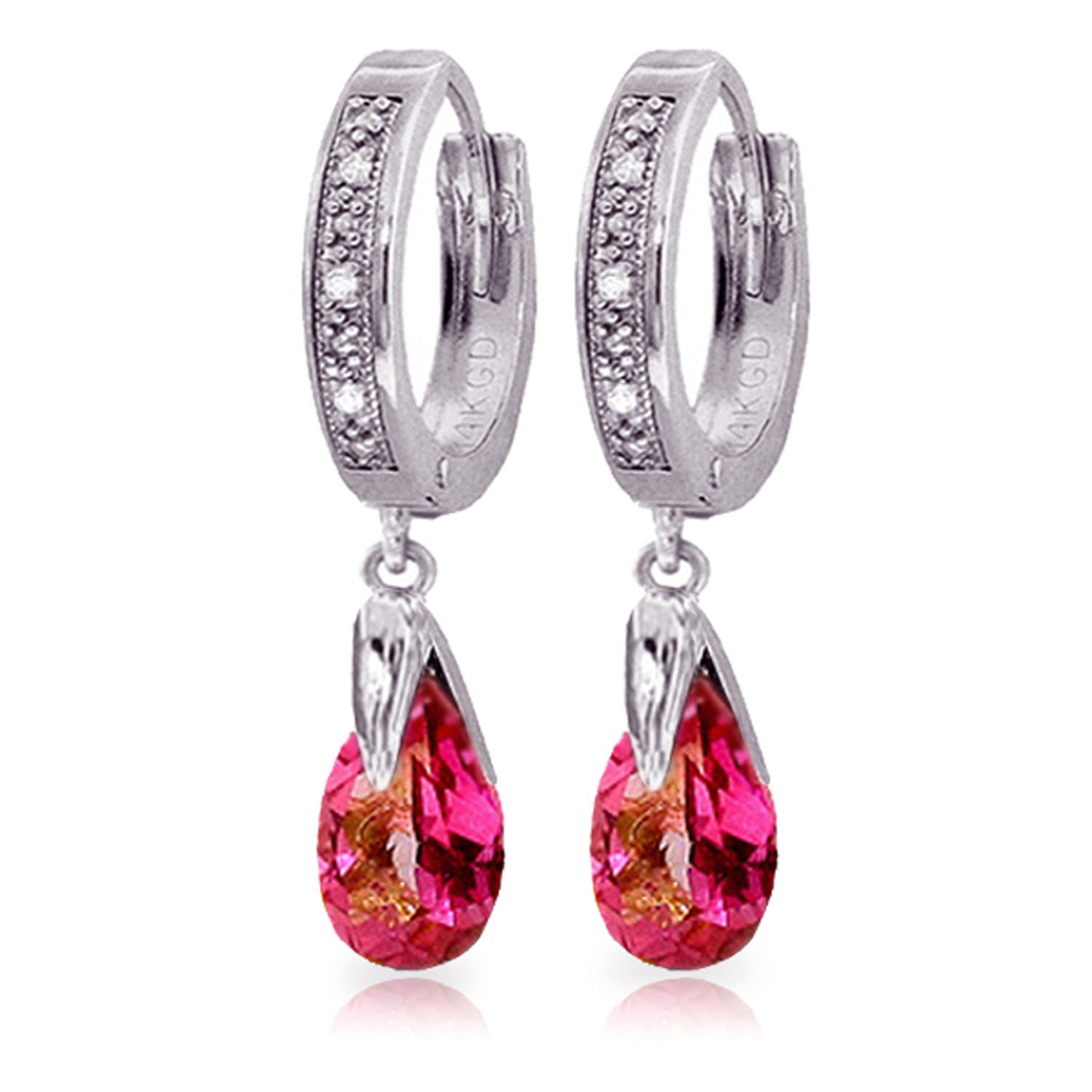 Moonlit Serenity Pink Topaz Earrings