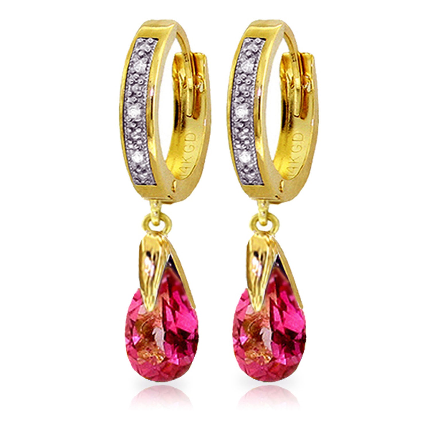 Moonlit Serenity Pink Topaz Earrings