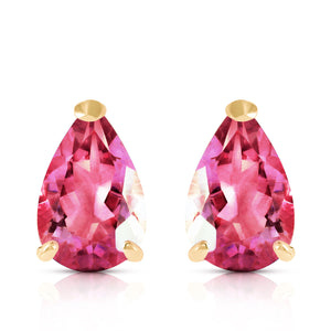 Gleaming Pear Pink Topaz Earrings