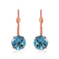 Zen Solitaire Blue Topaz Earrings
