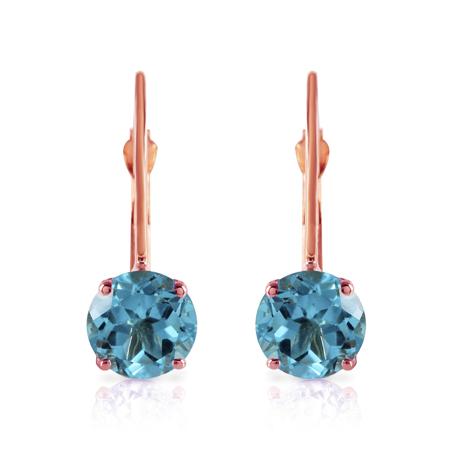 Zen Solitaire Blue Topaz Earrings