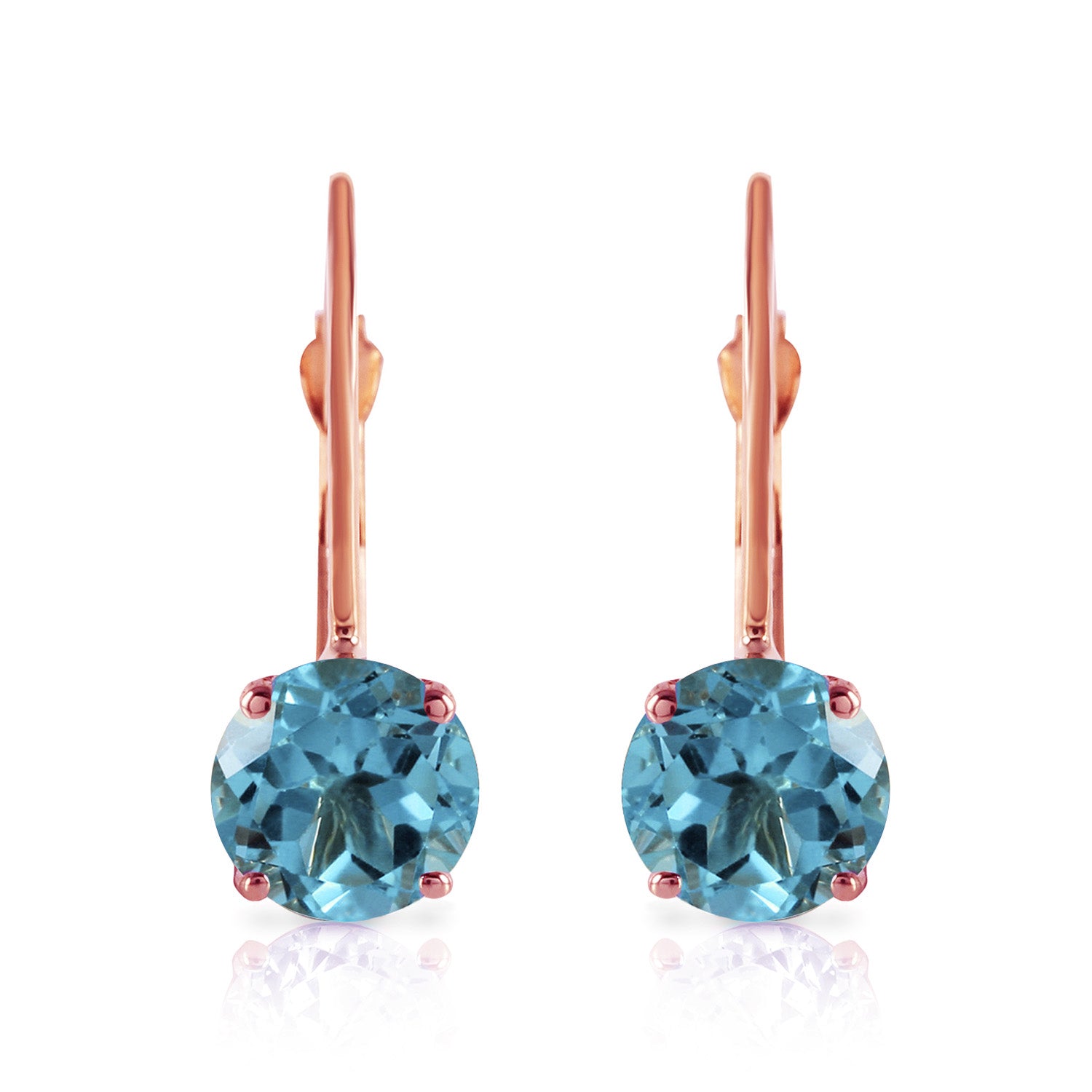 Zen Solitaire Blue Topaz Earrings