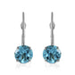 Zen Solitaire Blue Topaz Earrings
