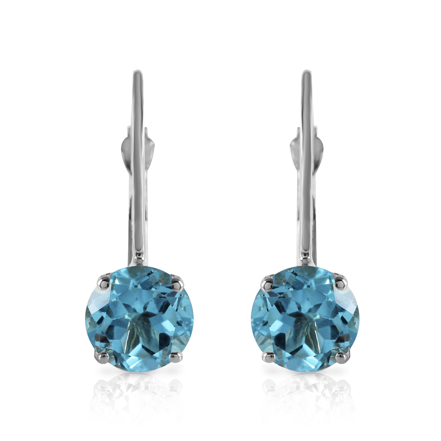 Zen Solitaire Blue Topaz Earrings
