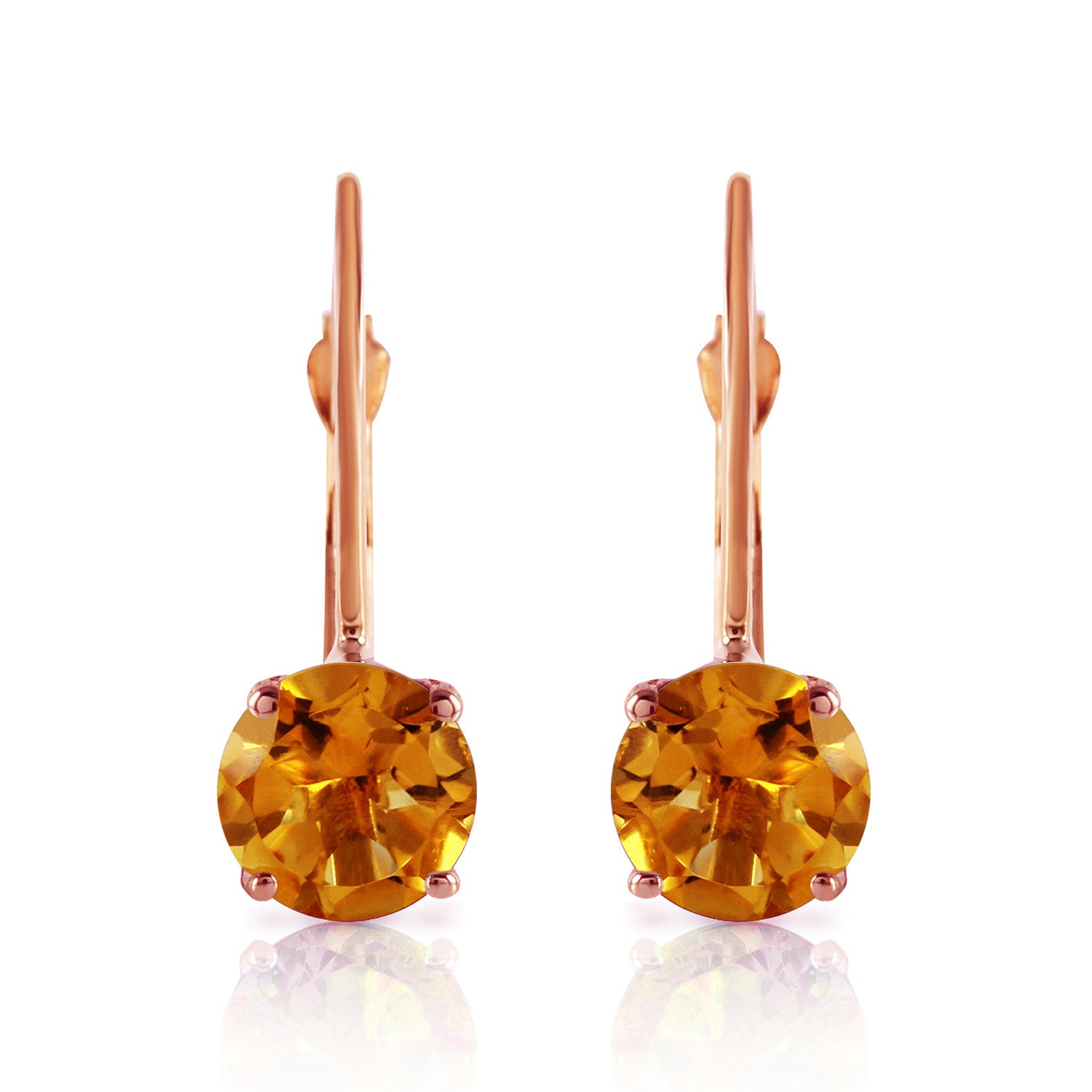 Zen Solitaire Citrine Earrings