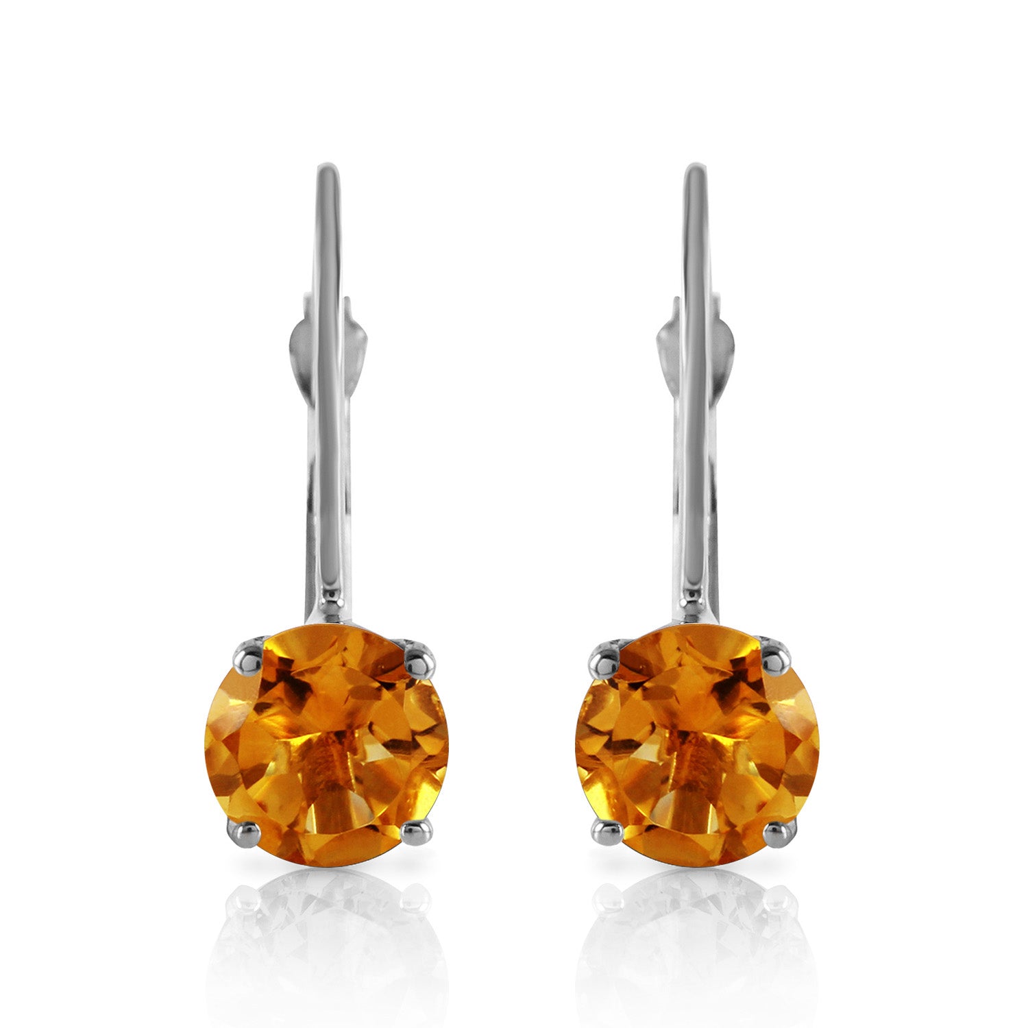 Zen Solitaire Citrine Earrings