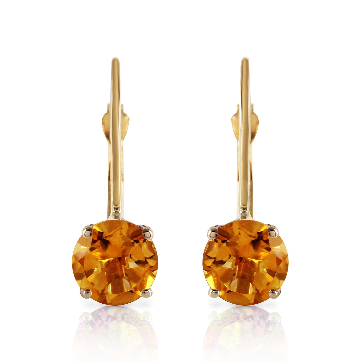 Zen Solitaire Citrine Earrings