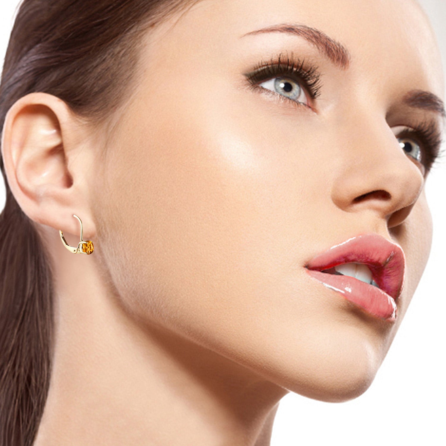 Zen Solitaire Citrine Earrings