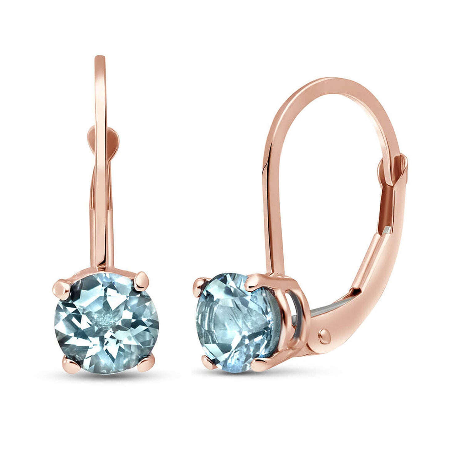 Zen Solitaire Aquamarine Earrings