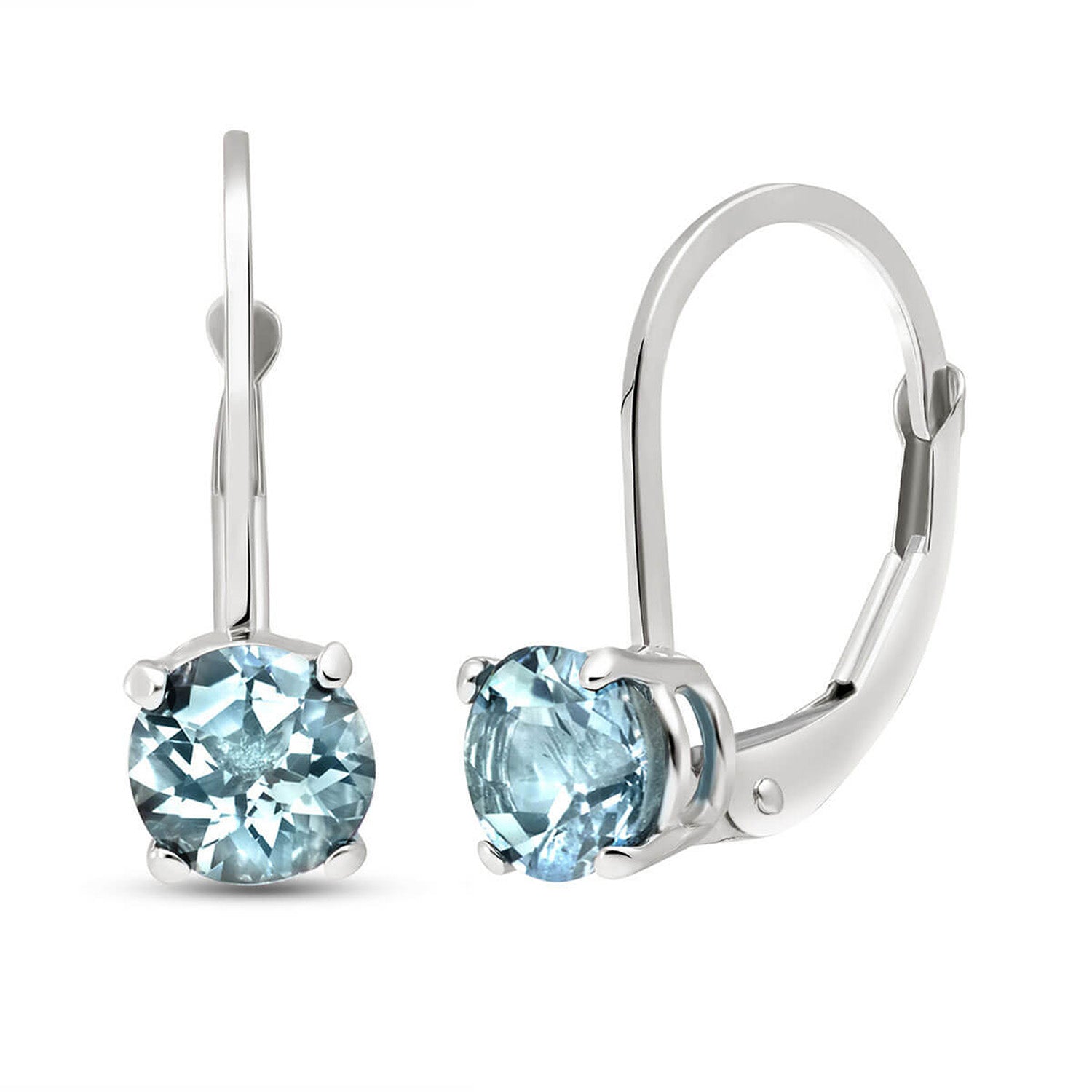Zen Solitaire Aquamarine Earrings