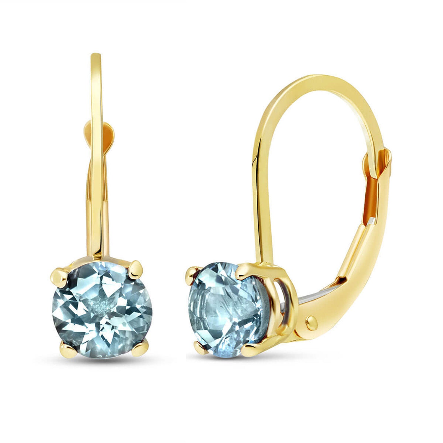 Zen Solitaire Aquamarine Earrings