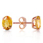 Tranquil Moon Citrine Stud Earrings