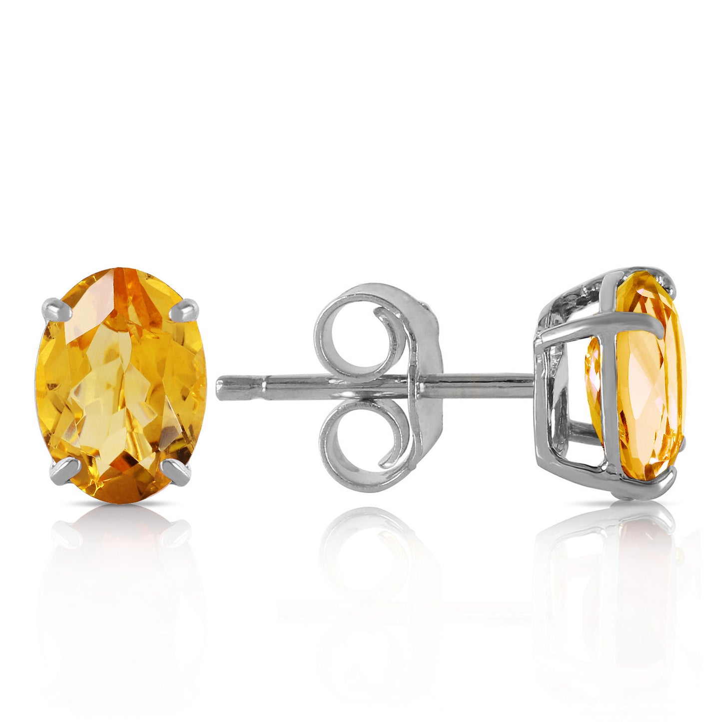 Tranquil Moon Citrine Stud Earrings