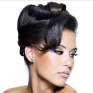 Tranquil Moon Blue Topaz Stud Earrings