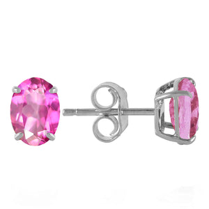 Tranquil Moon Pink Topaz Stud Earrings