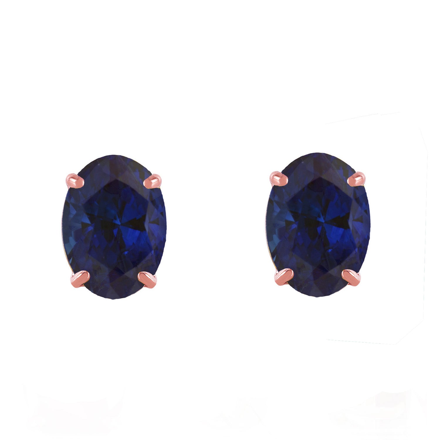 Tranquil Moon Sapphire Stud Earrings