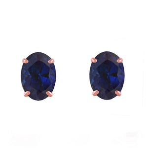 Tranquil Moon Sapphire Stud Earrings