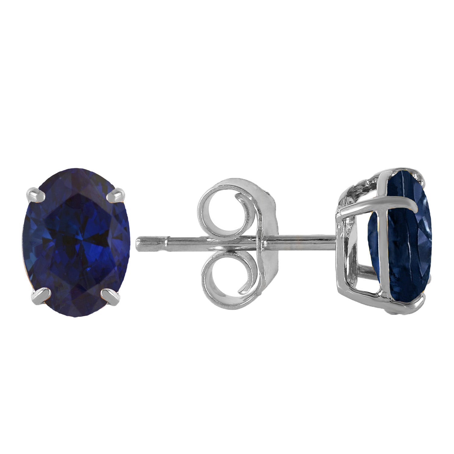 Tranquil Moon Sapphire Stud Earrings