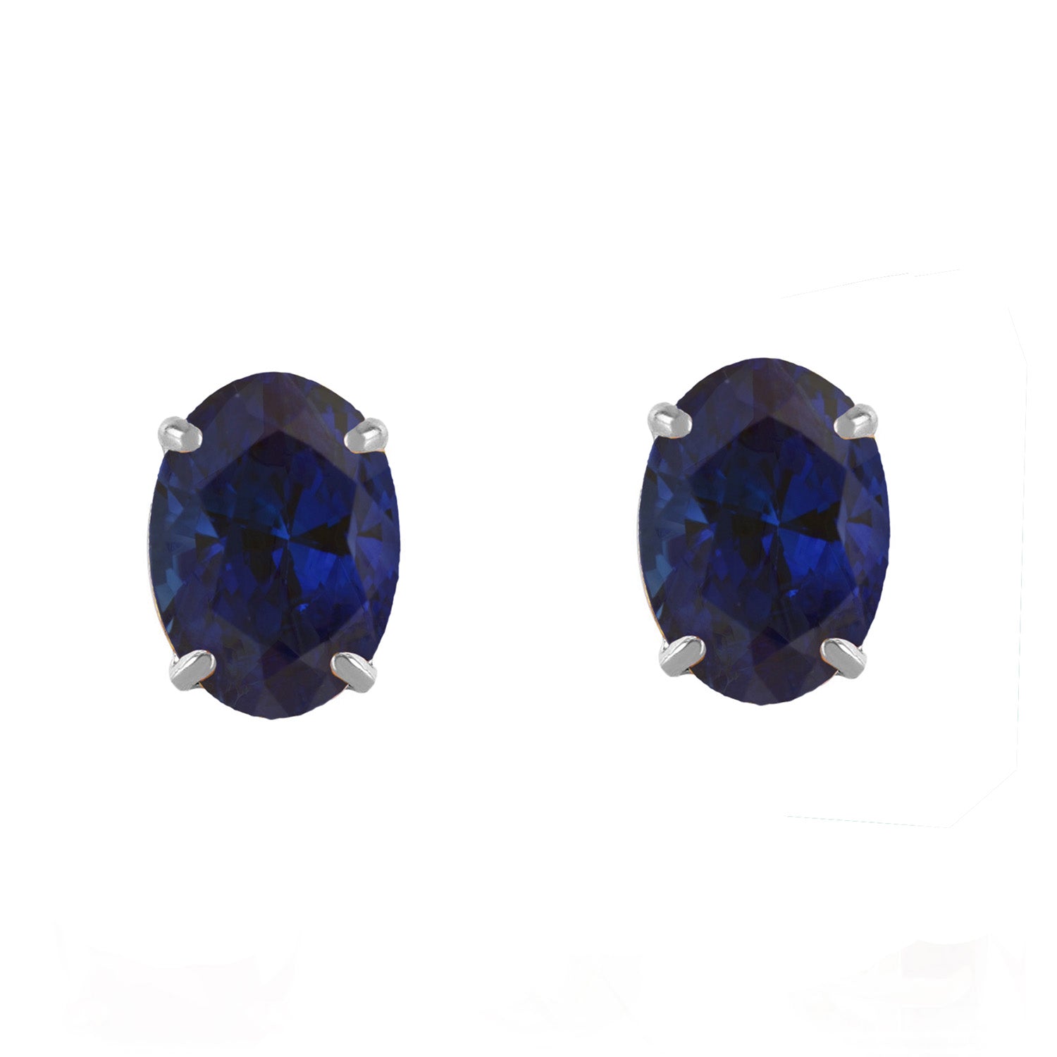 Tranquil Moon Sapphire Stud Earrings