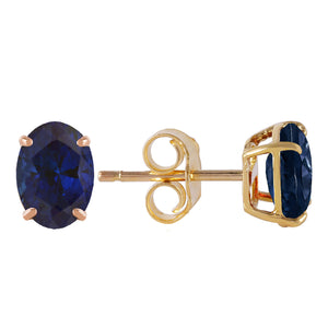 Tranquil Moon Sapphire Stud Earrings