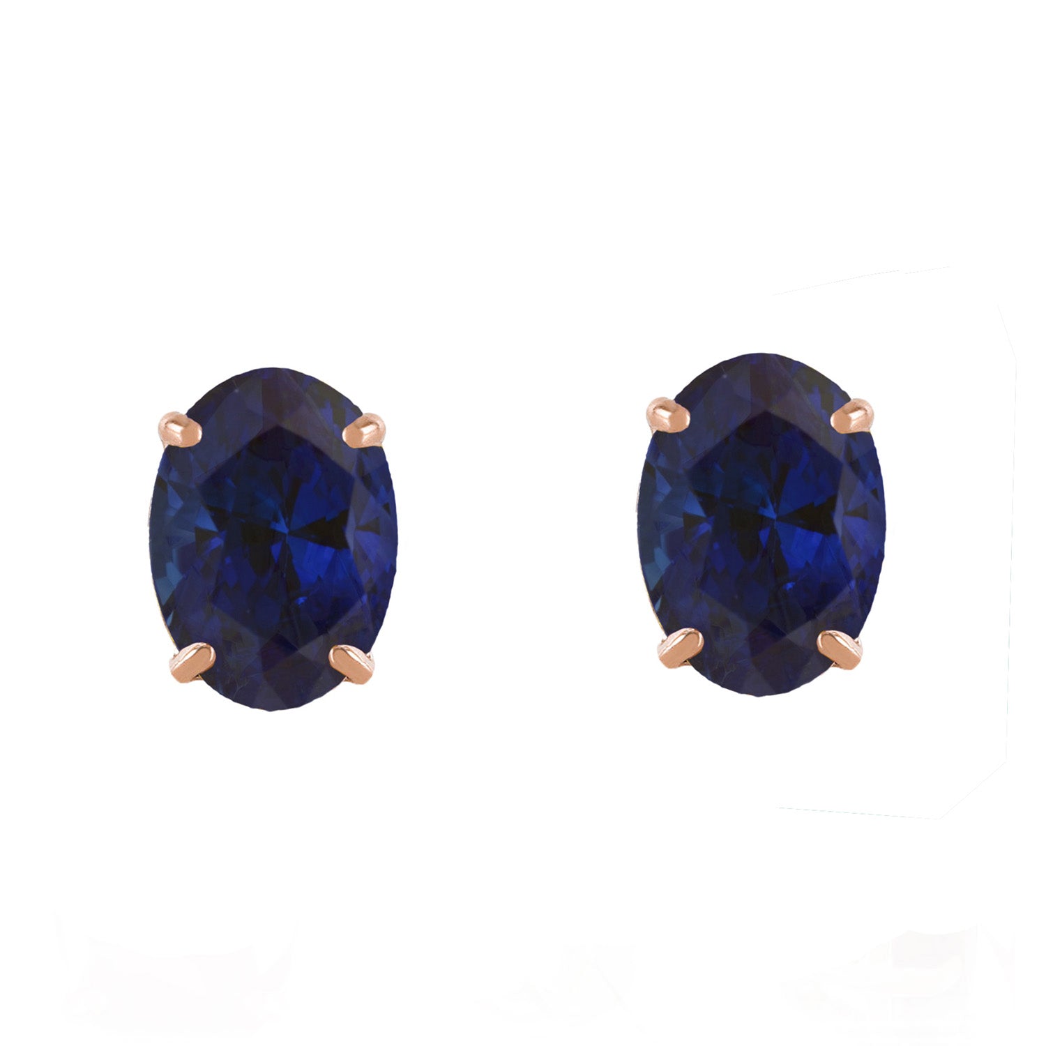 Tranquil Moon Sapphire Stud Earrings