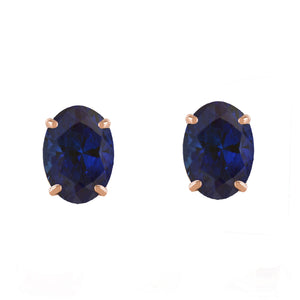 Tranquil Moon Sapphire Stud Earrings