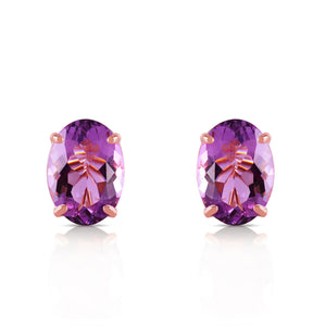 Tranquil Moon Amethyst Stud Earrings